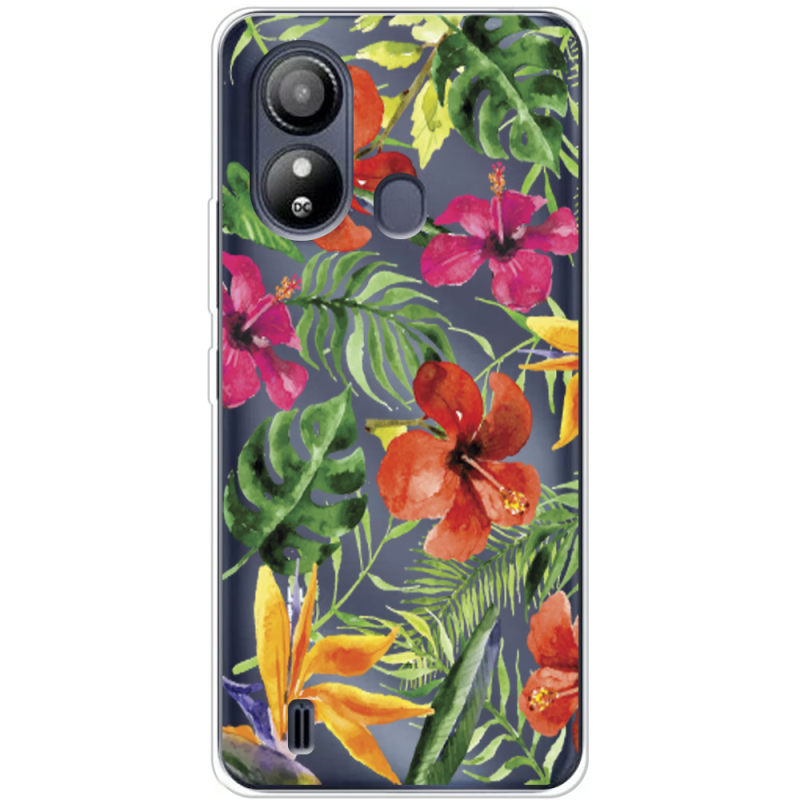 Прозрачный чехол BoxFace ZTE Blade L220 Tropical Flowers