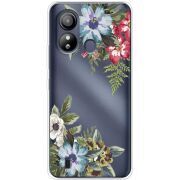 Прозрачный чехол BoxFace ZTE Blade L220 Floral