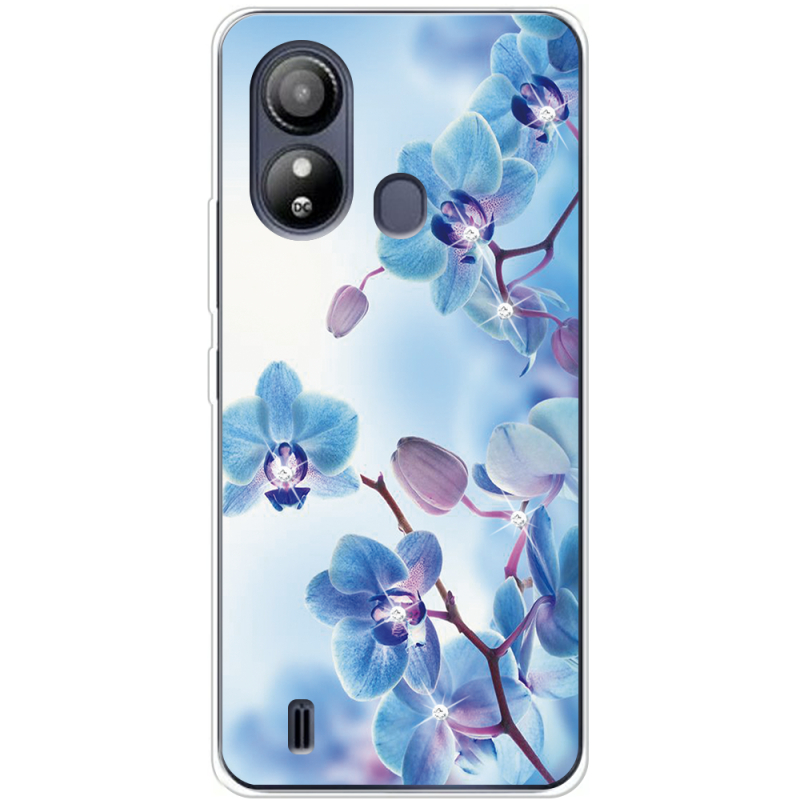 Чехол со стразами ZTE Blade L220 Orchids