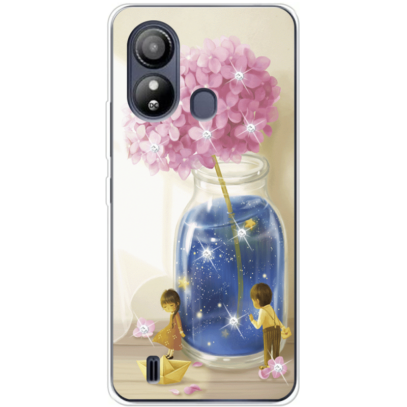 Чехол со стразами ZTE Blade L220 Little Boy and Girl