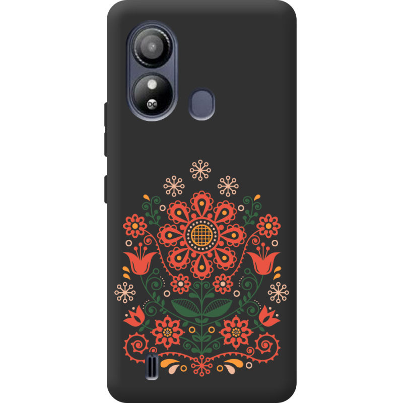 Черный чехол BoxFace ZTE Blade L220 Ukrainian Ornament