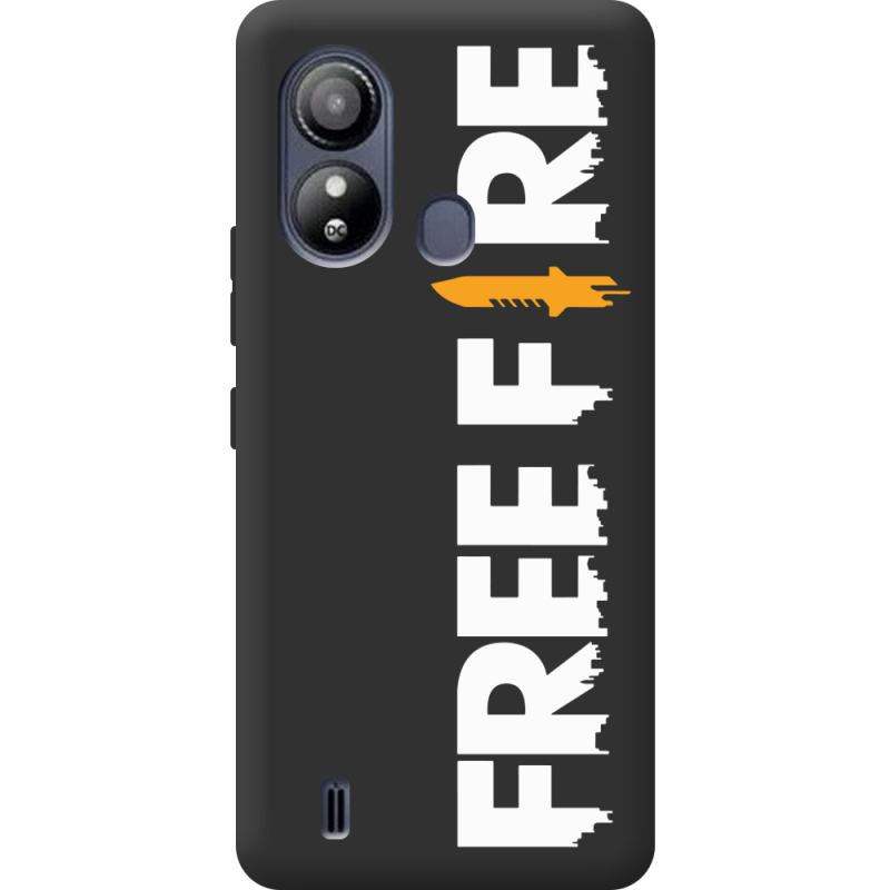 Черный чехол BoxFace ZTE Blade L220 Free Fire White Logo