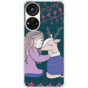 Чехол BoxFace ZTE Blade V40s Girl and deer