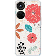 Чехол BoxFace ZTE Blade V40s Line Flowers