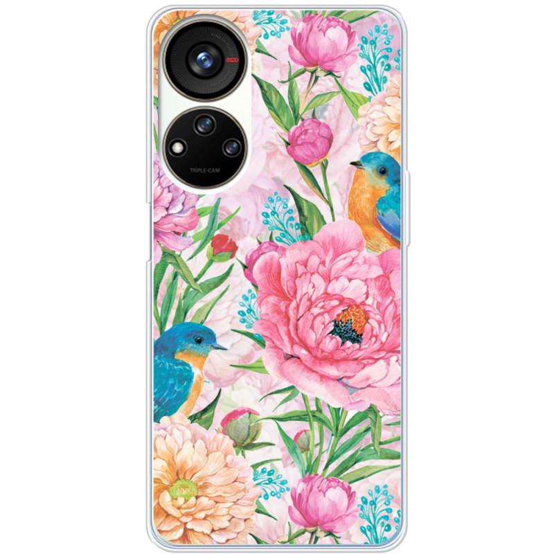 Чехол BoxFace ZTE Blade V40s Birds in Flowers