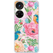 Чехол BoxFace ZTE Blade V40s Birds in Flowers