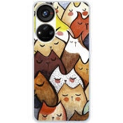 Чехол BoxFace ZTE Blade V40s Sleepy Cats