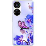 Чехол BoxFace ZTE Blade V40s Orchids and Butterflies