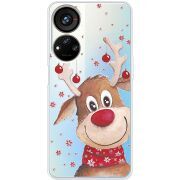 Прозрачный чехол BoxFace ZTE Blade V40s Winter Deer