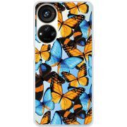 Прозрачный чехол BoxFace ZTE Blade V40s Butterfly Morpho