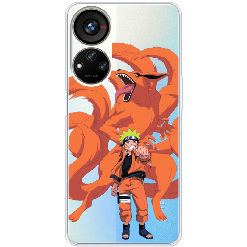 Прозрачный чехол BoxFace ZTE Blade V40s Naruto and Kurama