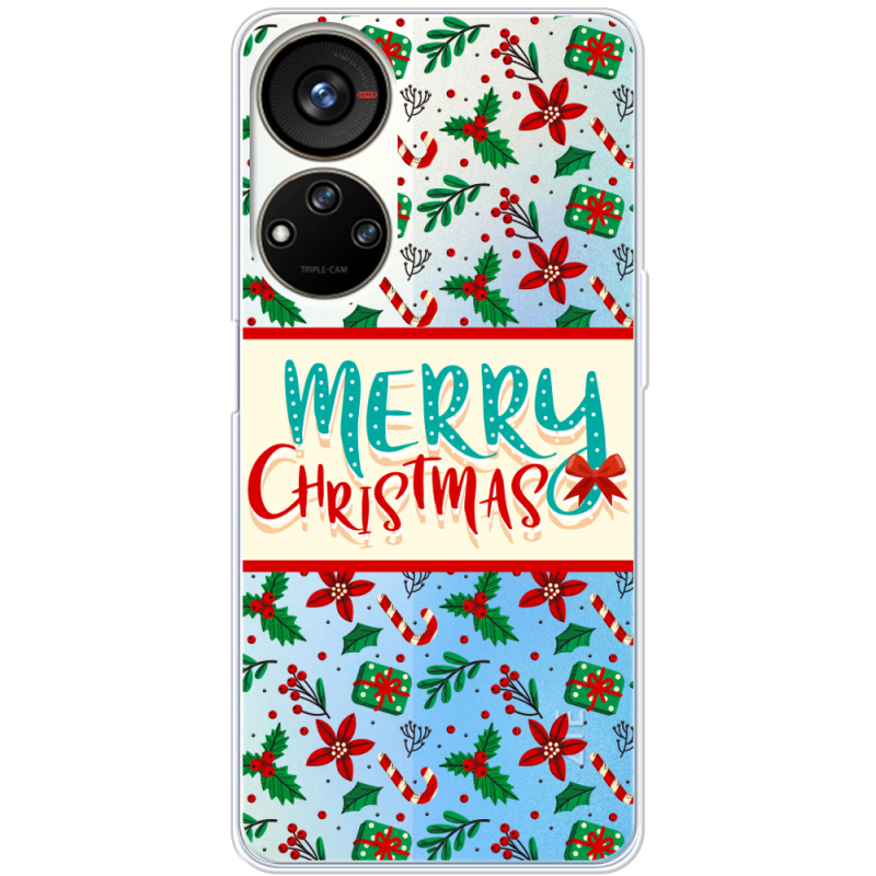 Прозрачный чехол BoxFace ZTE Blade V40s Vintage Christmas Pattern