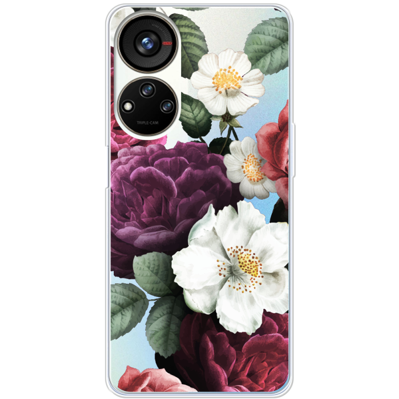 Прозрачный чехол BoxFace ZTE Blade V40s Floral Dark Dreams