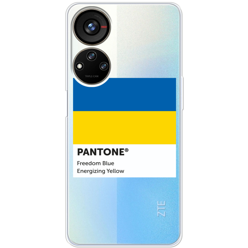 Прозрачный чехол BoxFace ZTE Blade V40s Pantone вільний синій