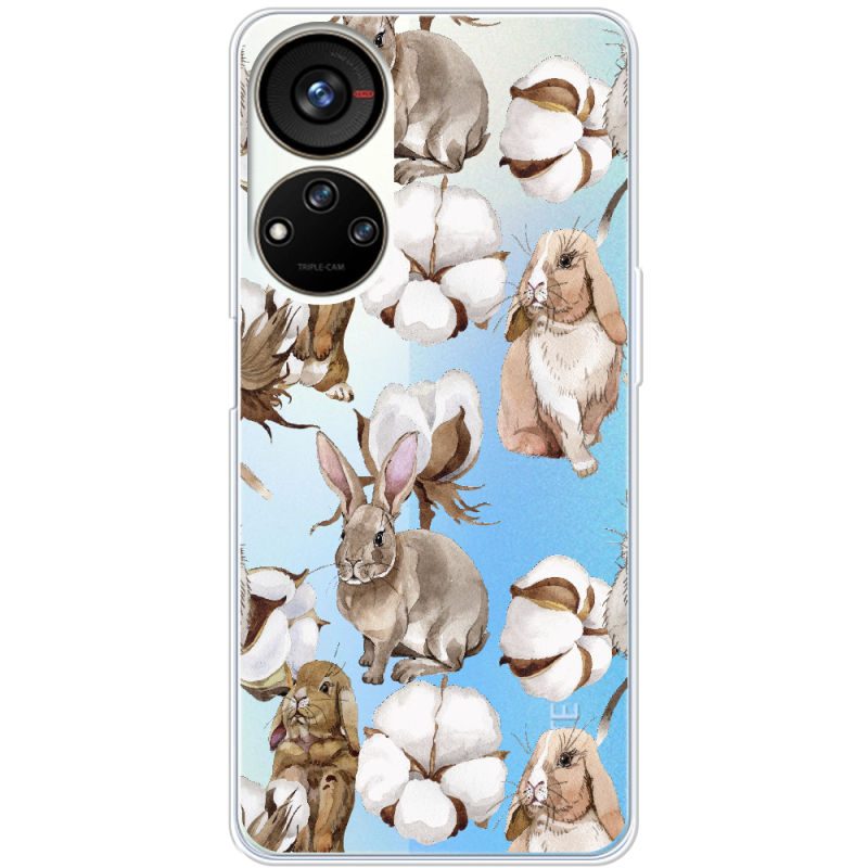 Прозрачный чехол BoxFace ZTE Blade V40s Cotton and Rabbits