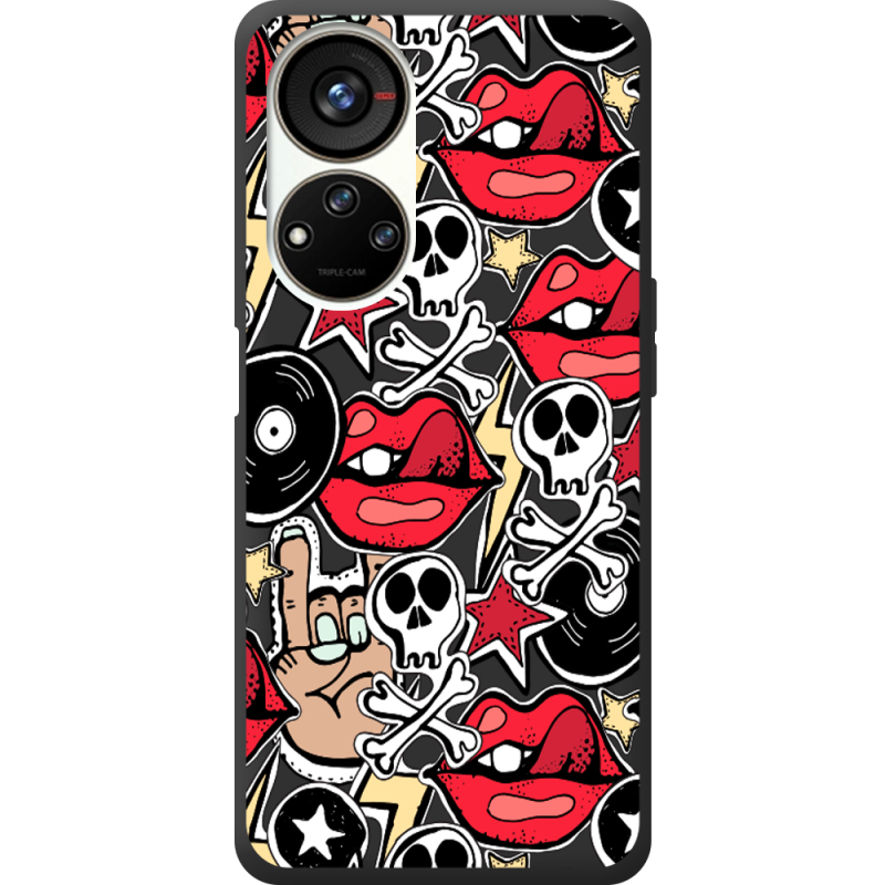 Черный чехол BoxFace ZTE Blade V40s Rock Graffiti