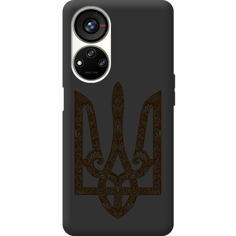 Черный чехол BoxFace ZTE Blade V40s Ukrainian Trident