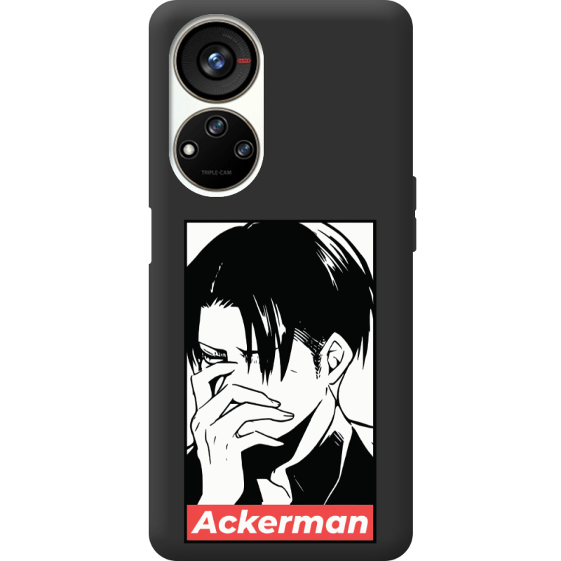 Черный чехол BoxFace ZTE Blade V40s Attack On Titan - Ackerman