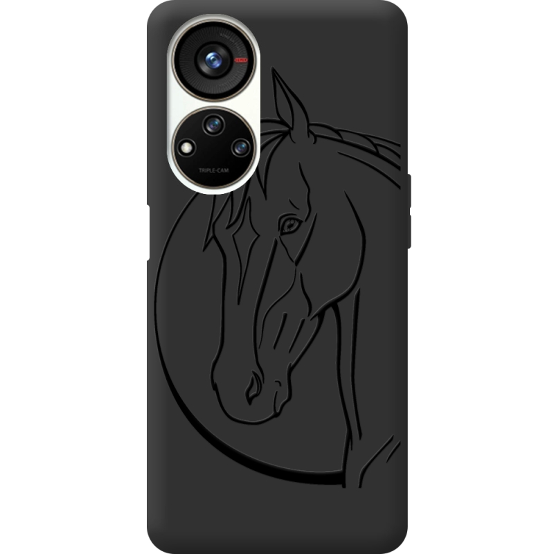 Черный чехол BoxFace ZTE Blade V40s Horse