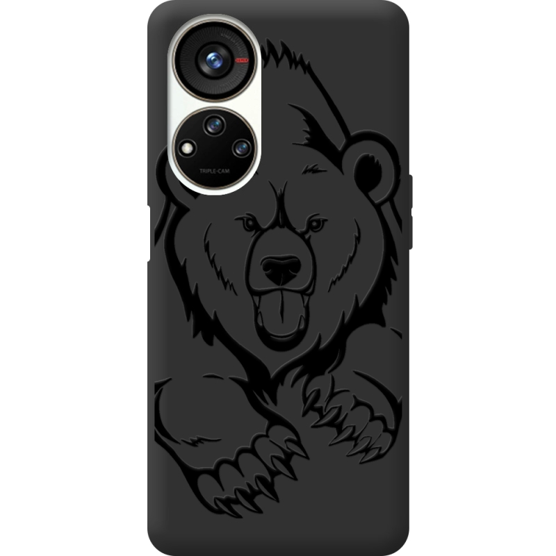 Черный чехол BoxFace ZTE Blade V40s Grizzly Bear