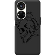 Черный чехол BoxFace ZTE Blade V40s Skull and Roses