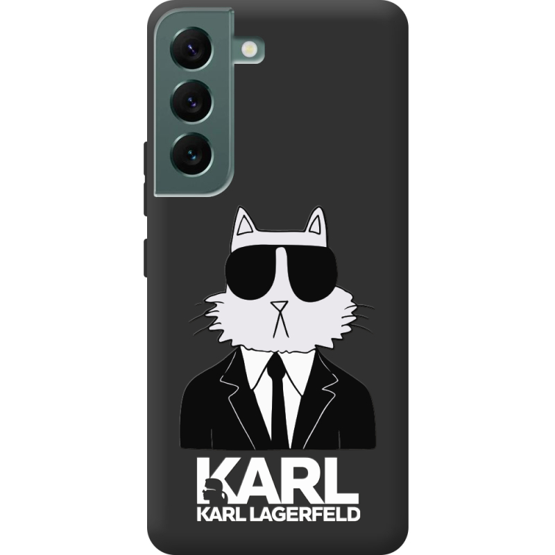 Черный чехол BoxFace Samsung Galaxy S22 (S901) Cat in Black