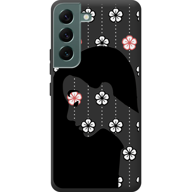 Черный чехол BoxFace Samsung Galaxy S22 (S901) Flower Hair