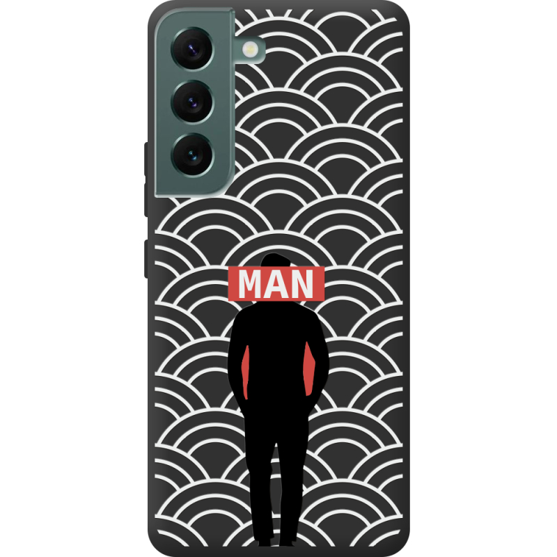 Черный чехол BoxFace Samsung Galaxy S22 (S901) Man Pattern