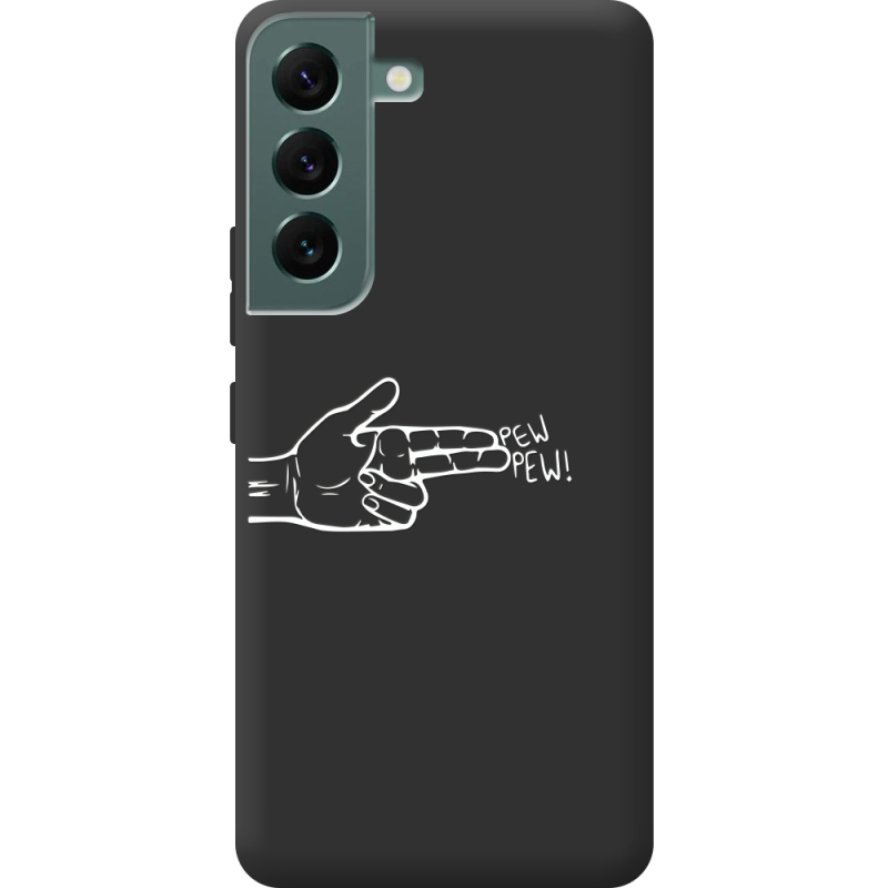 Черный чехол BoxFace Samsung Galaxy S22 (S901) Pew Pew