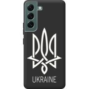Черный чехол BoxFace Samsung Galaxy S22 (S901) Тризуб монограмма ukraine