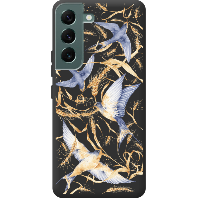 Черный чехол BoxFace Samsung Galaxy S22 (S901) Ластівки