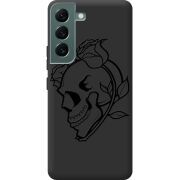 Черный чехол BoxFace Samsung Galaxy S22 (S901) Skull and Roses