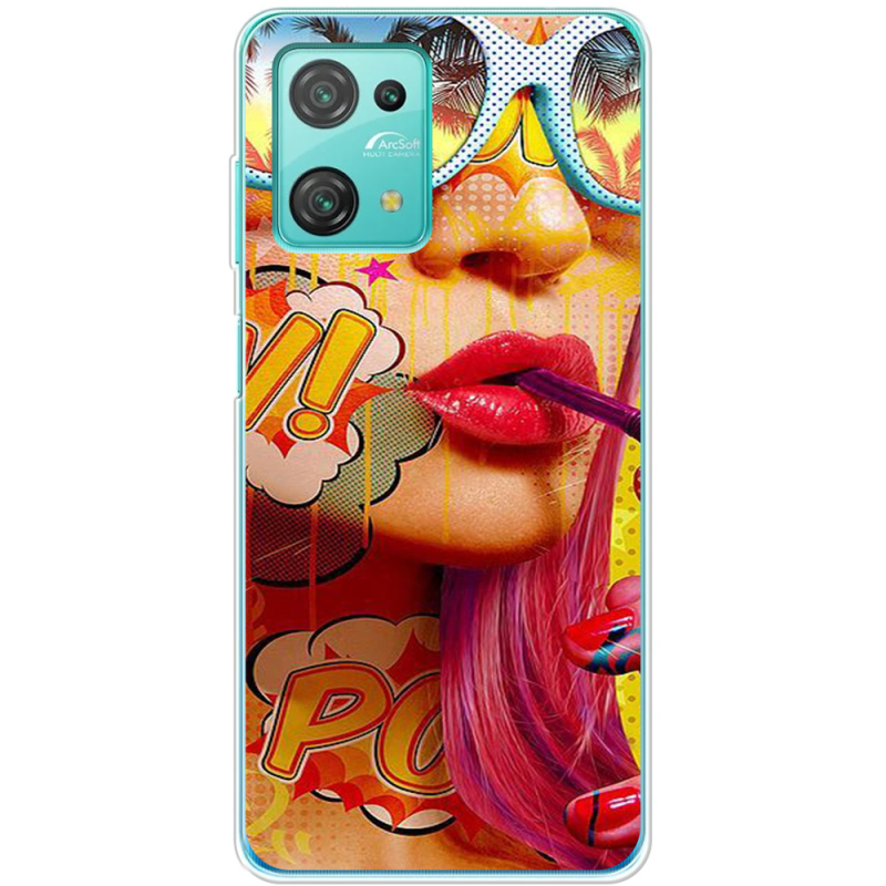 Чехол BoxFace Blackview Oscal C30 Pro Yellow Girl Pop Art