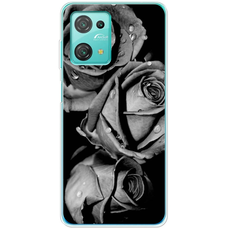 Чехол BoxFace Blackview Oscal C30 Pro Black and White Roses