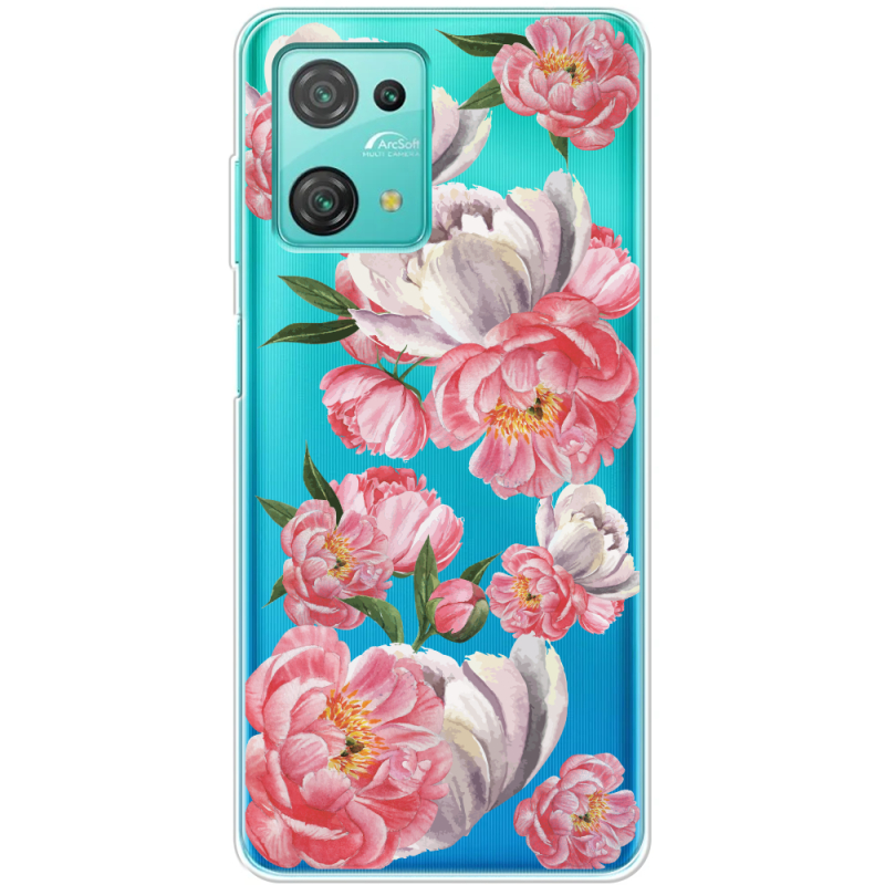 Прозрачный чехол BoxFace Blackview Oscal C30 Pro Peony Watercolor Style