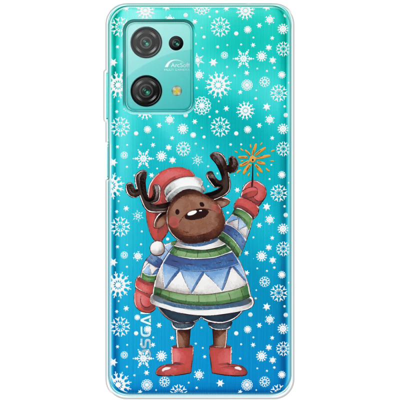 Прозрачный чехол BoxFace Blackview Oscal C30 Pro Christmas Deer with Snow