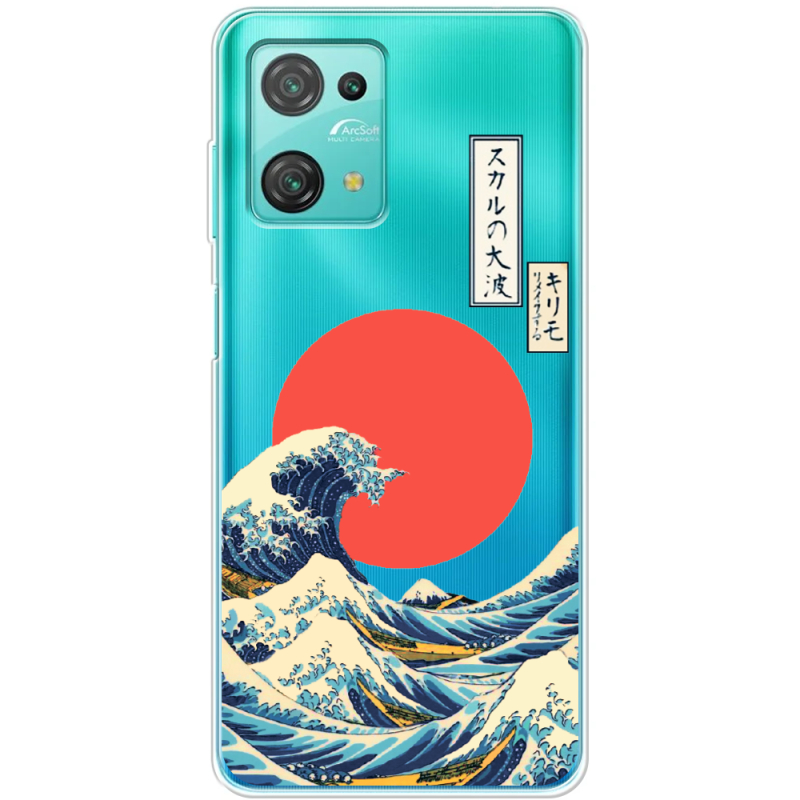 Прозрачный чехол BoxFace Blackview Oscal C30 Pro Большая волна в Канагаве