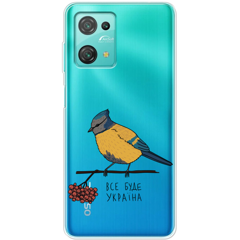 Прозрачный чехол BoxFace Blackview Oscal C30 Pro Синиця і калина