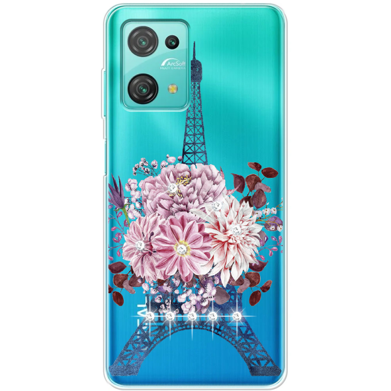 Чехол со стразами BoxFace Blackview Oscal C30 Pro Eiffel Tower