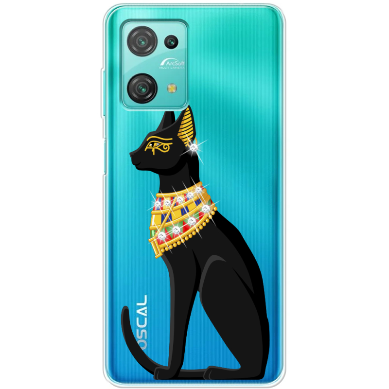 Чехол со стразами BoxFace Blackview Oscal C30 Pro Egipet Cat