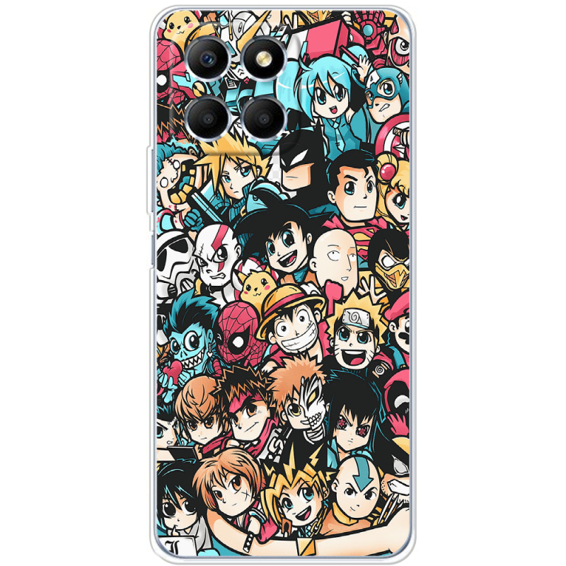 Чехол BoxFace Honor X6 Anime Stickers