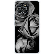 Чехол BoxFace Honor X6 Black and White Roses