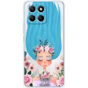 Прозрачный чехол BoxFace Honor X6 Blue Hair