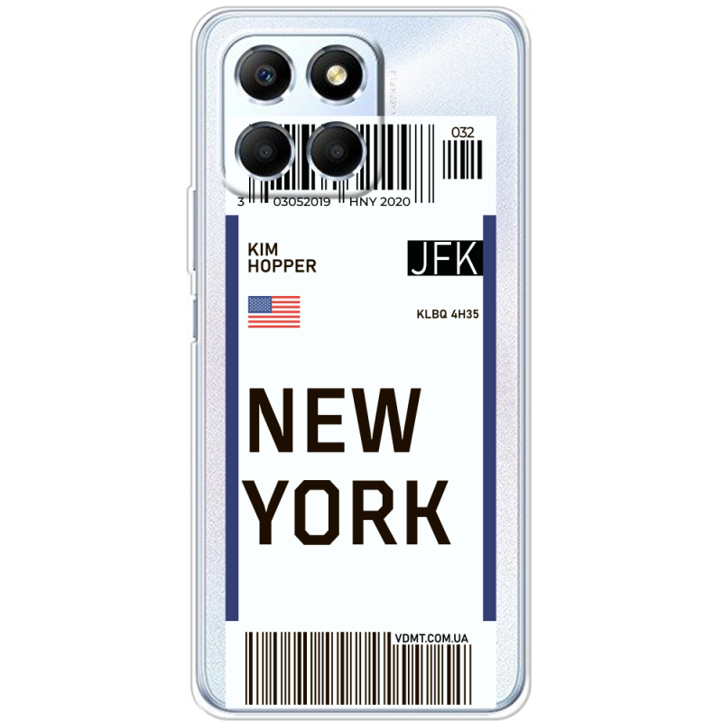 Прозрачный чехол BoxFace Honor X6 Ticket New York