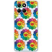 Прозрачный чехол BoxFace Honor X6 Hippie Flowers