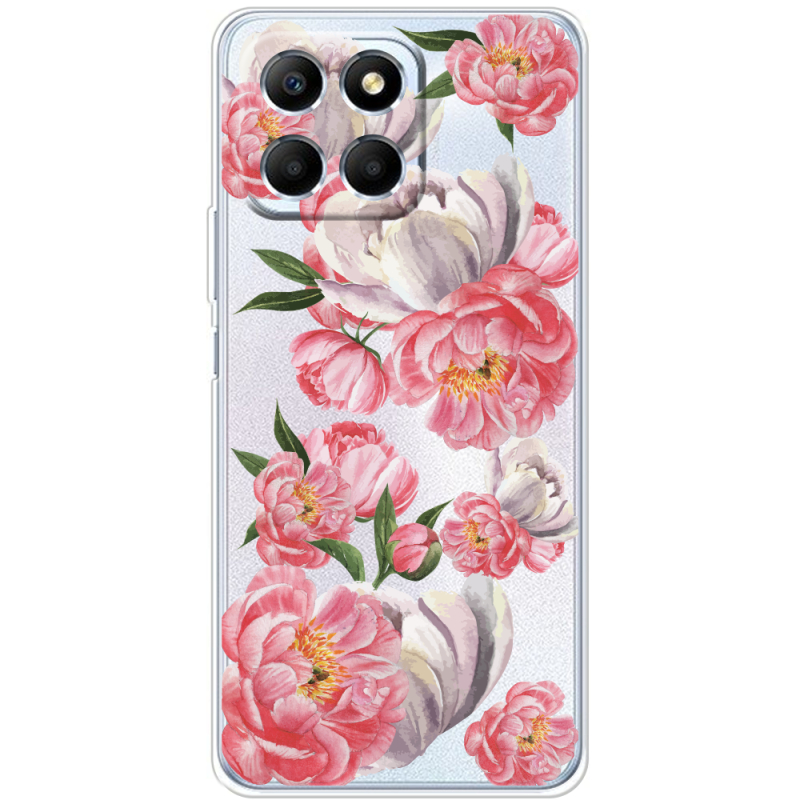 Прозрачный чехол BoxFace Honor X6 Peony Watercolor Style