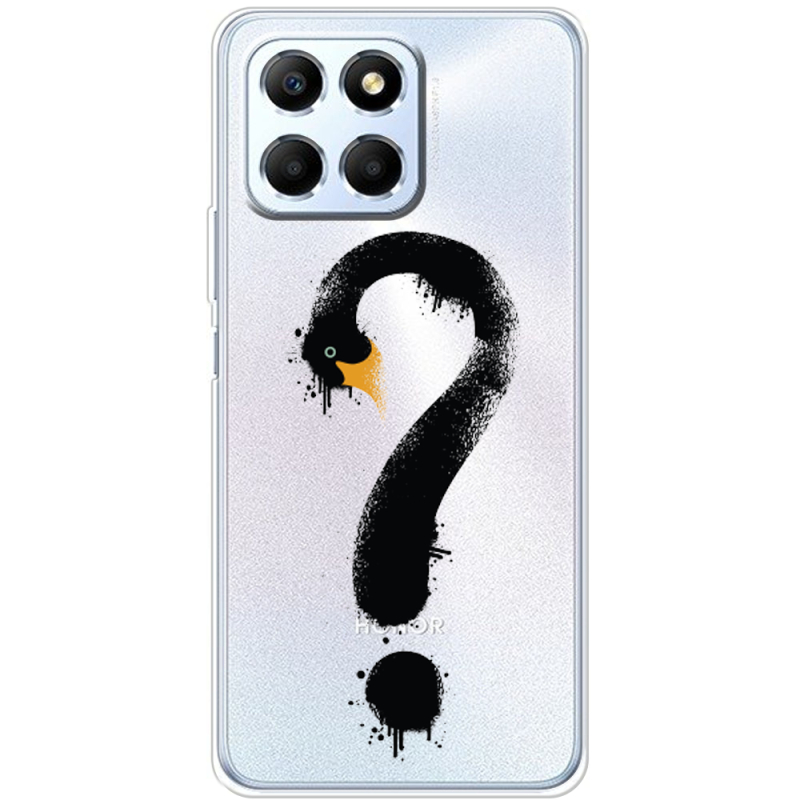 Прозрачный чехол BoxFace Honor X6 Swan question