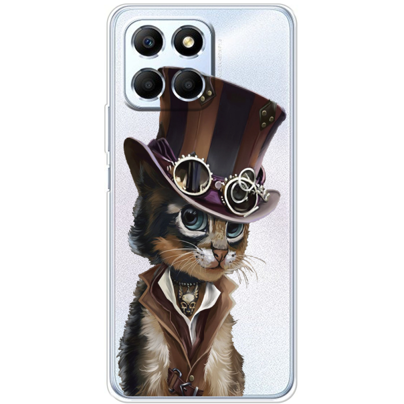 Прозрачный чехол BoxFace Honor X6 Steampunk Cat