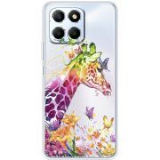 Прозрачный чехол BoxFace Honor X6 Colorful Giraffe