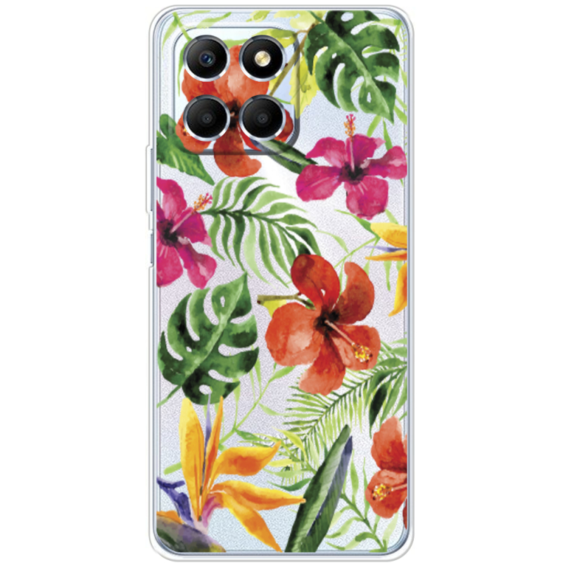 Прозрачный чехол BoxFace Honor X6 Tropical Flowers